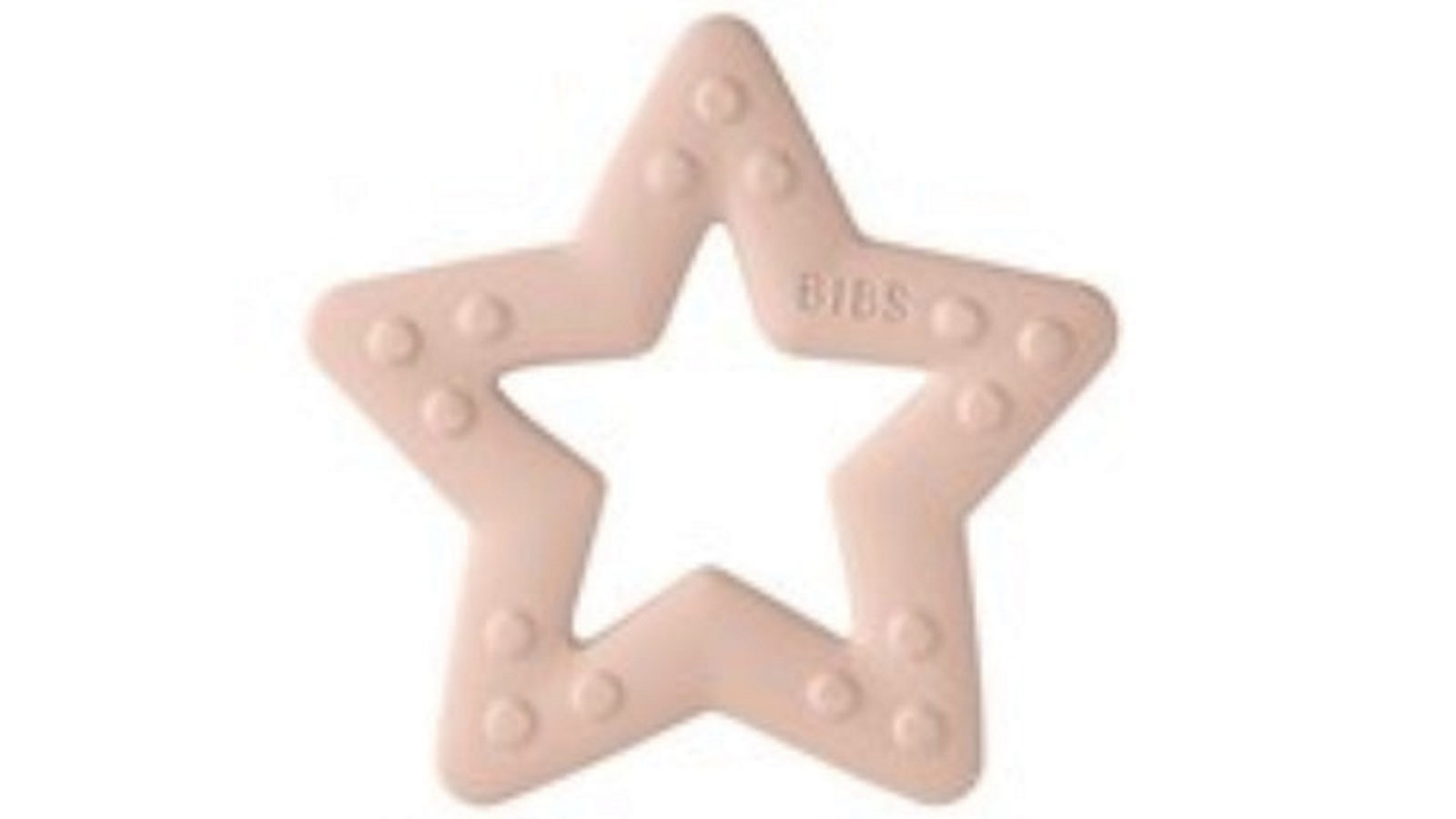 Bibs Baby Bitie Star Teether for Soothing Gums - Blush