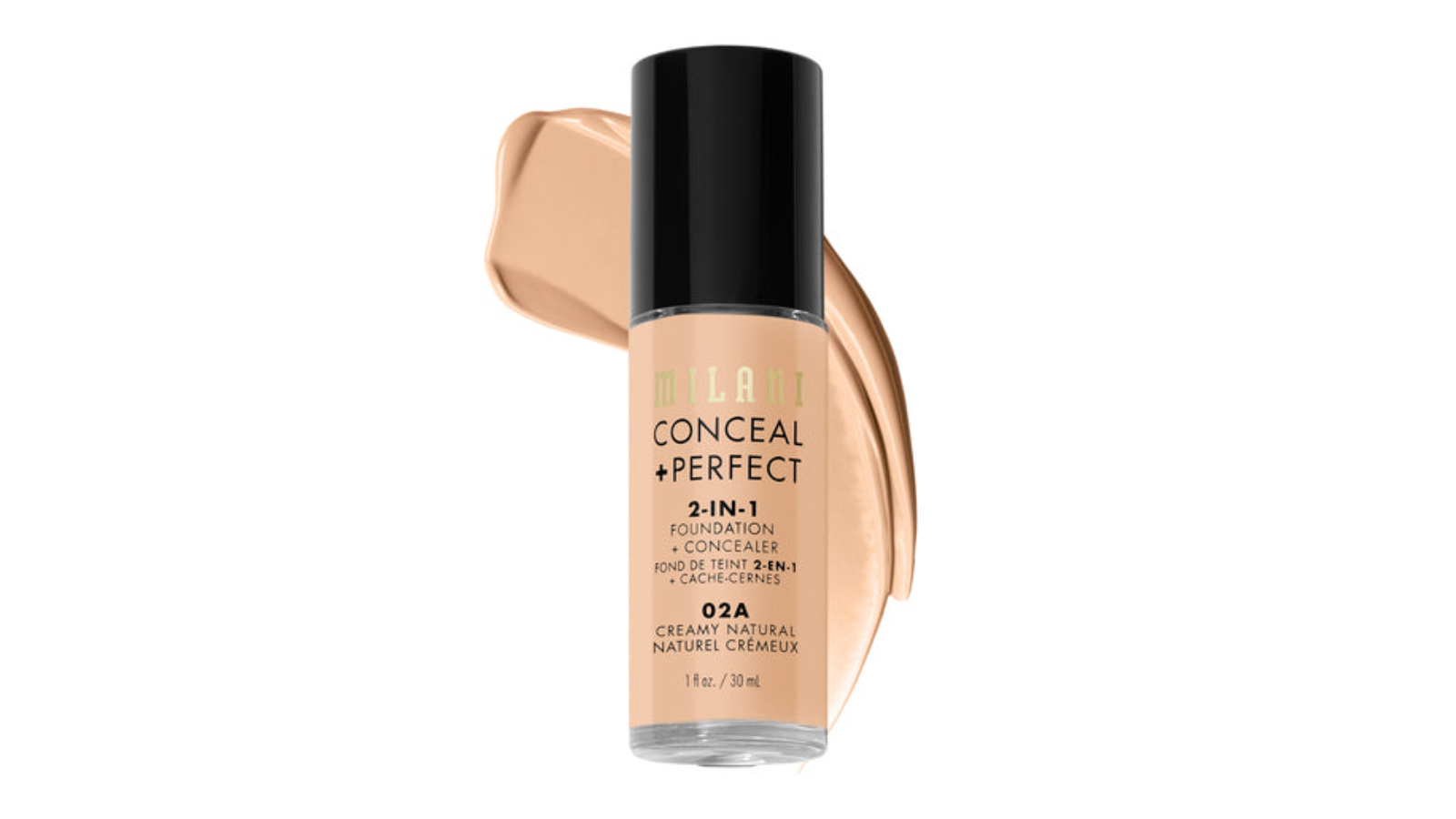 Milani 30ml Perfect 2-in-1 Conceal Foundation - 02A Creamy Natural