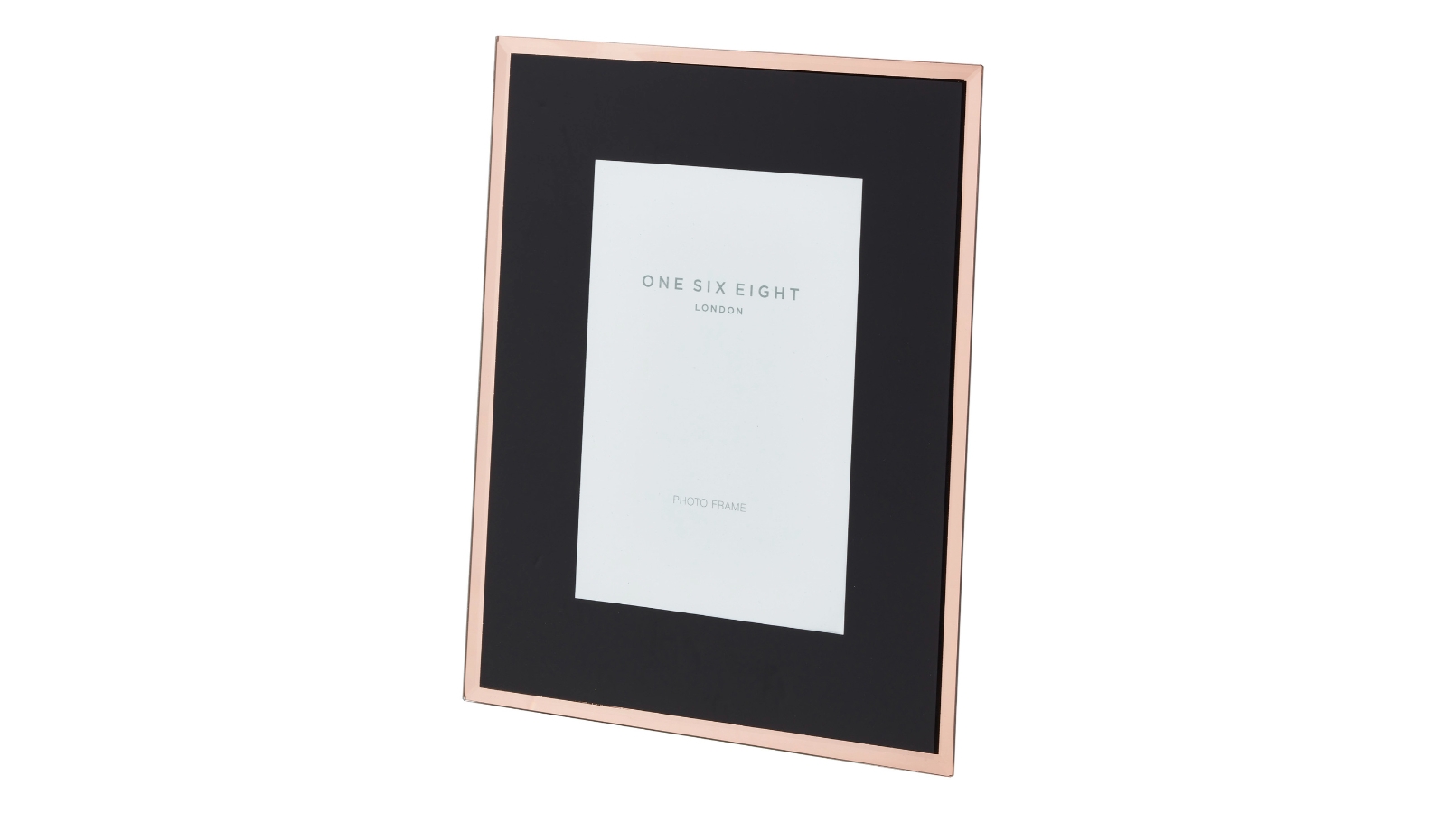 6 x 4 Black /Rose Gold Glass Photo Frame