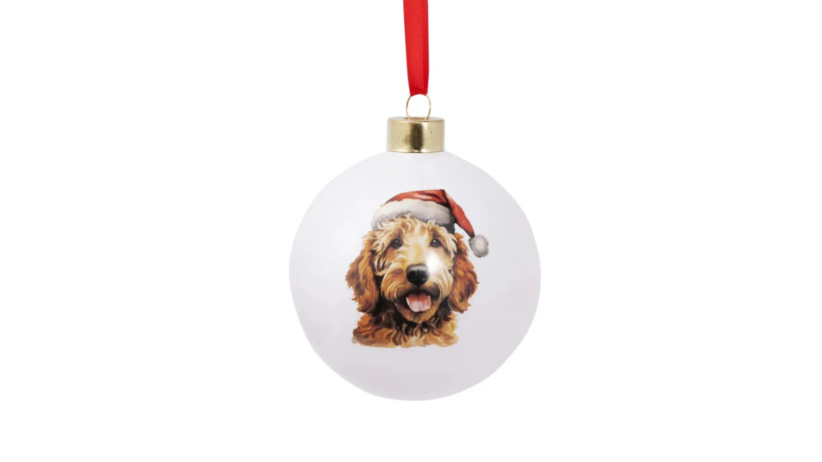 Splosh Christmas Cavoodle Round Bauble Tree Ornament