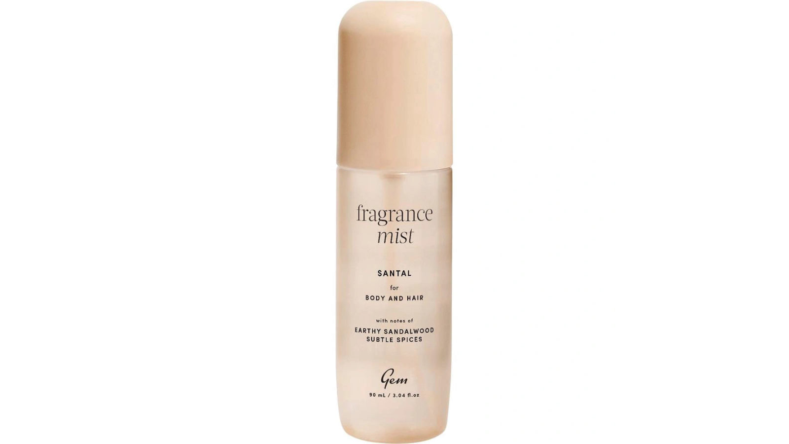 Gem 90ml Fragrance Mist For Body and Hair Santal