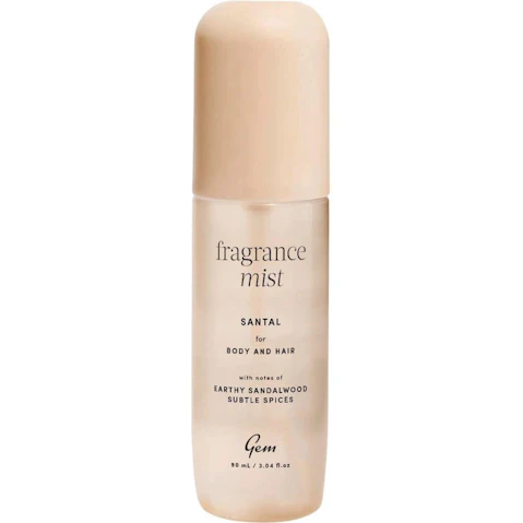 Gem 90ml Fragrance Mist For Body and Hair Santal