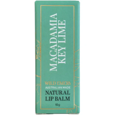 Wild Emery 10g Natural Macadamia and Key Lime Lip Balm
