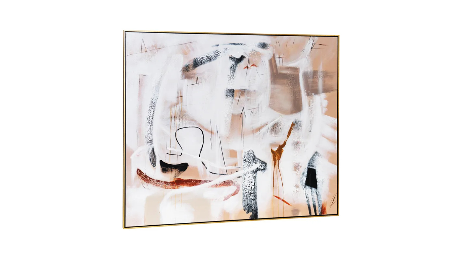 Cafe Lighting & Living Freeform Oil on Canvas Painting