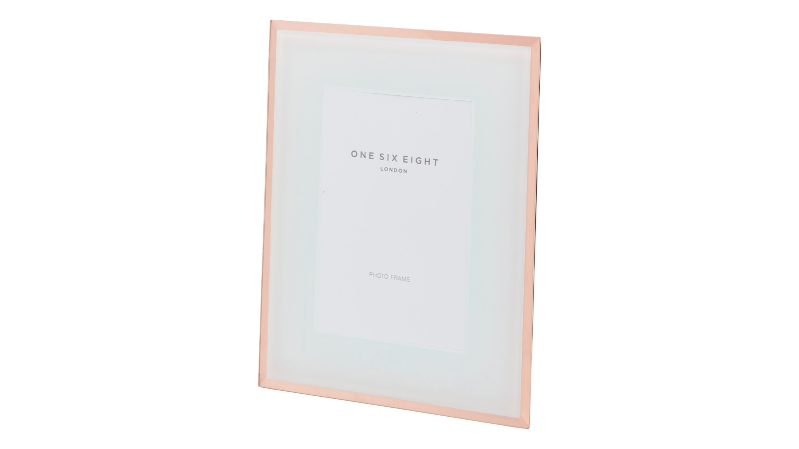 7 x 5 White/Rose Gold Glass Photo Frame