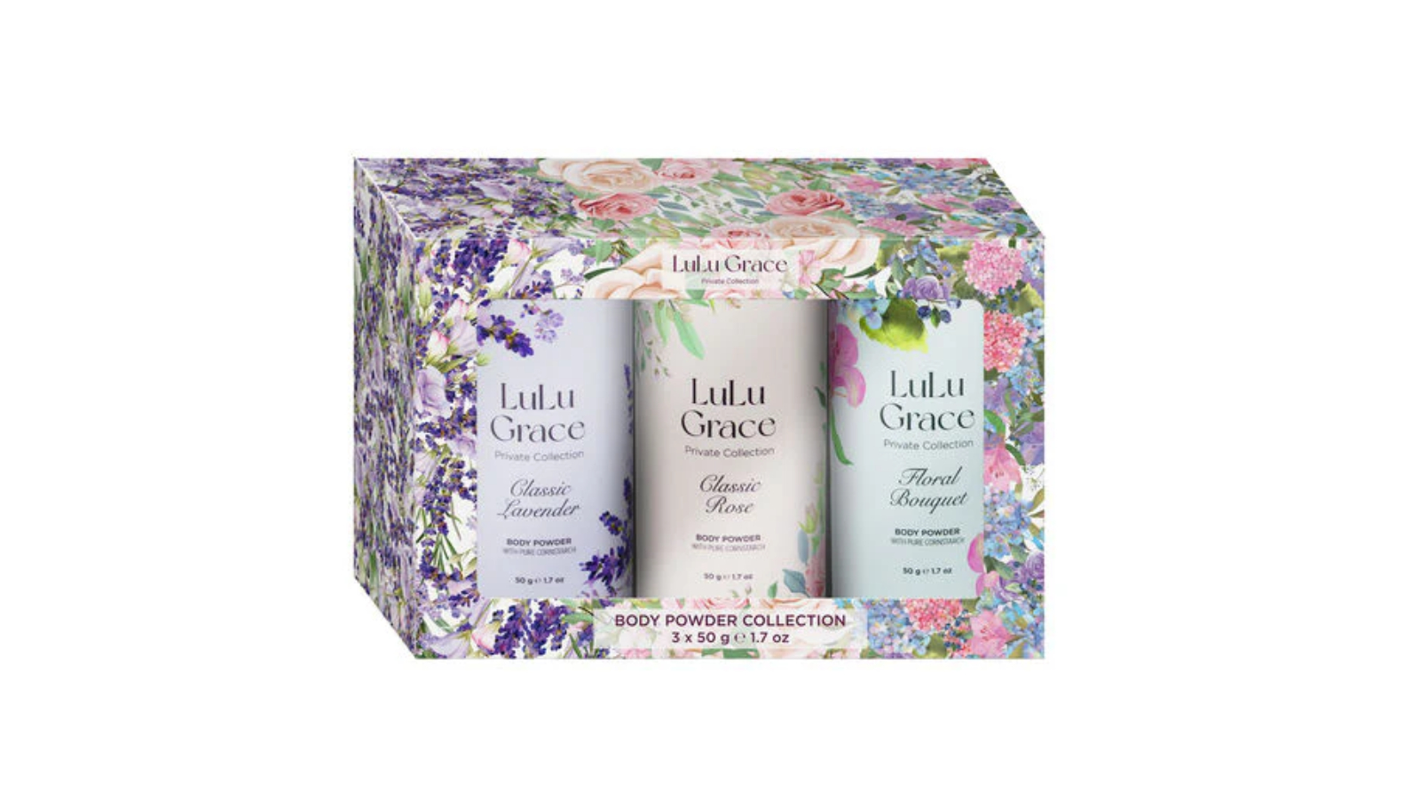 Lulu Grace Floral Collection Mini Talc Powder Set