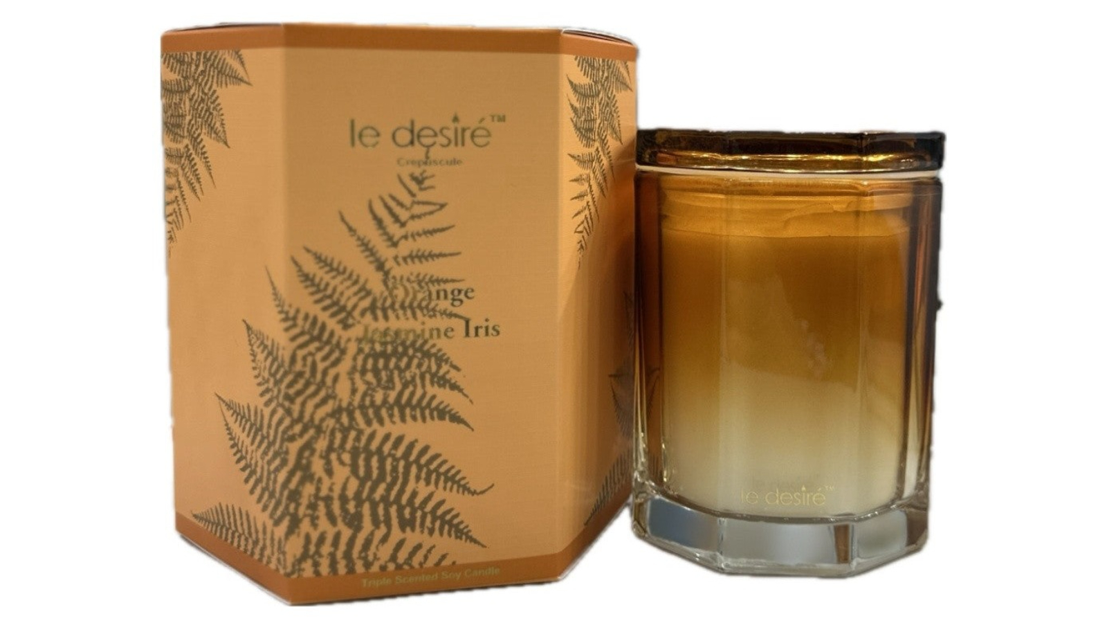 LE DESIRE Crepuscule Orange Jasmine Triple Scented Soy Candle