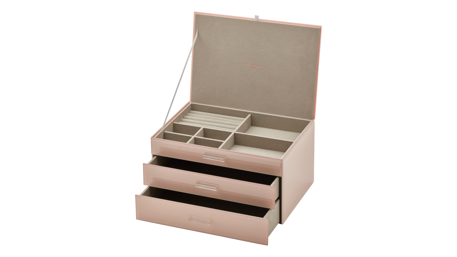 One Six Eight London GABRIELLA Extra Large Jewellery Box - Blush