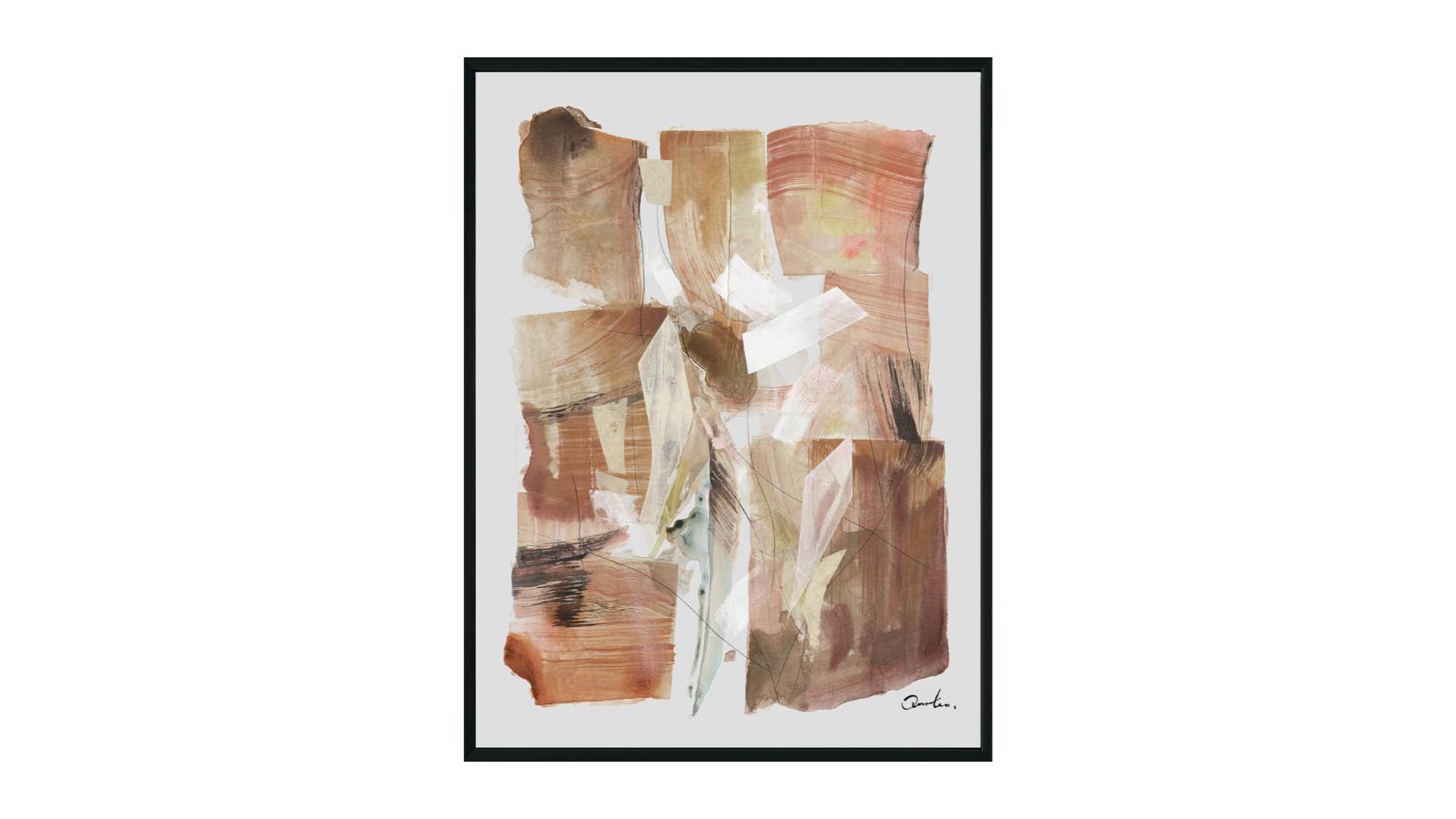 Cafe Lighting and Living Auburn Abstract Canvas Painting