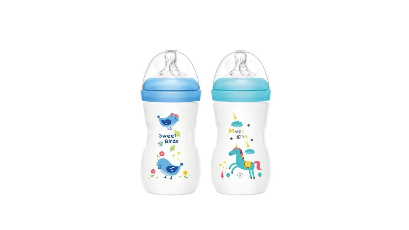Momeasy Pack of 2 Wide Neck Feeding Baby Bottle - 240ml