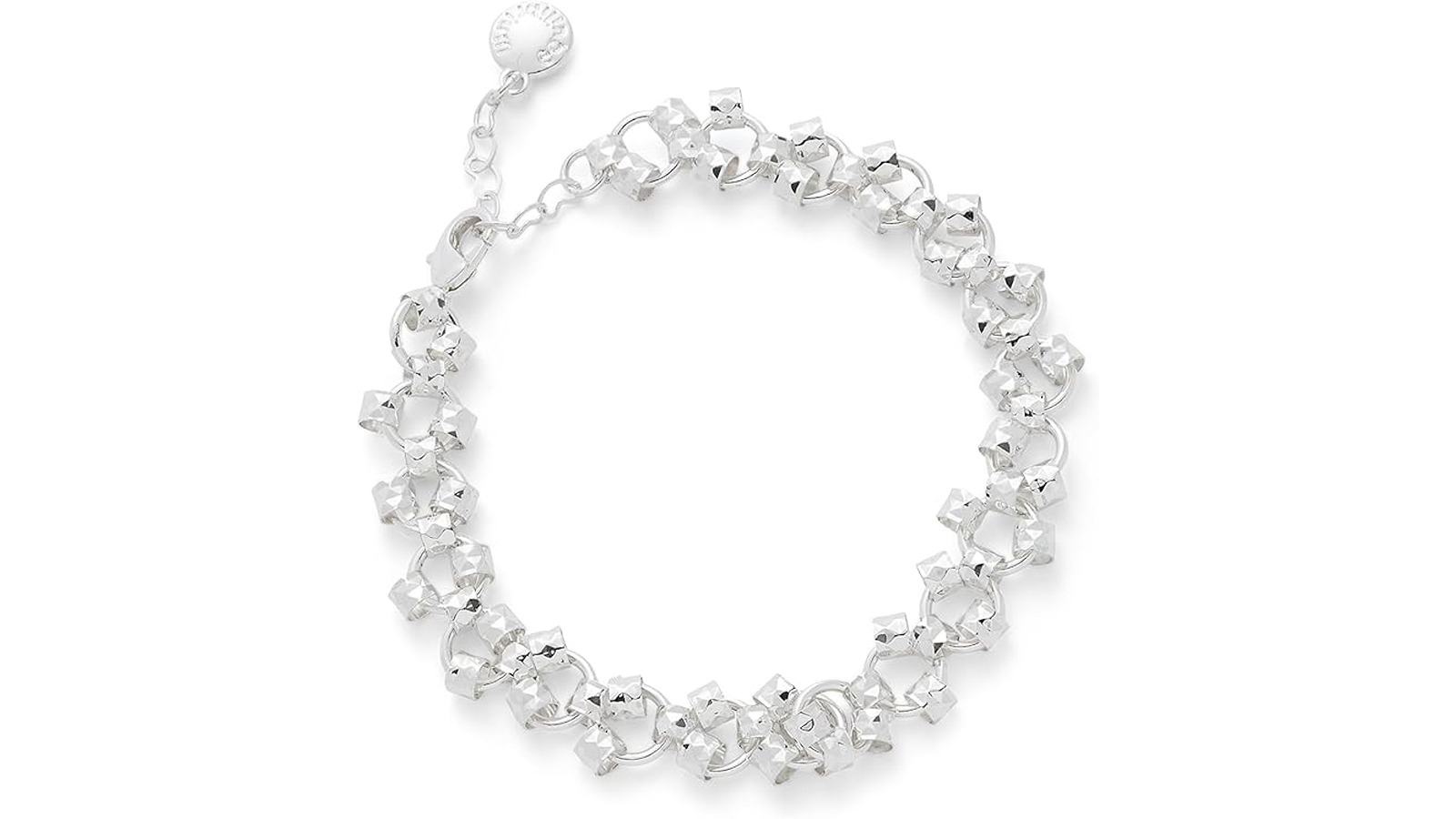 Equilibrium Silver Plated Bling Crystal Bar Bracelet - 18cm