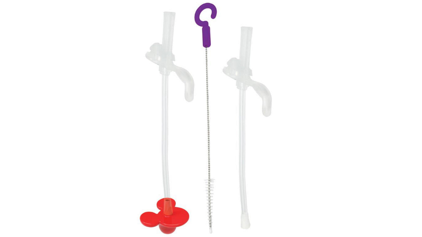 B.box Disney Sippy Cup Replacement Straws and Cleaner Set - Mickey and Minnie