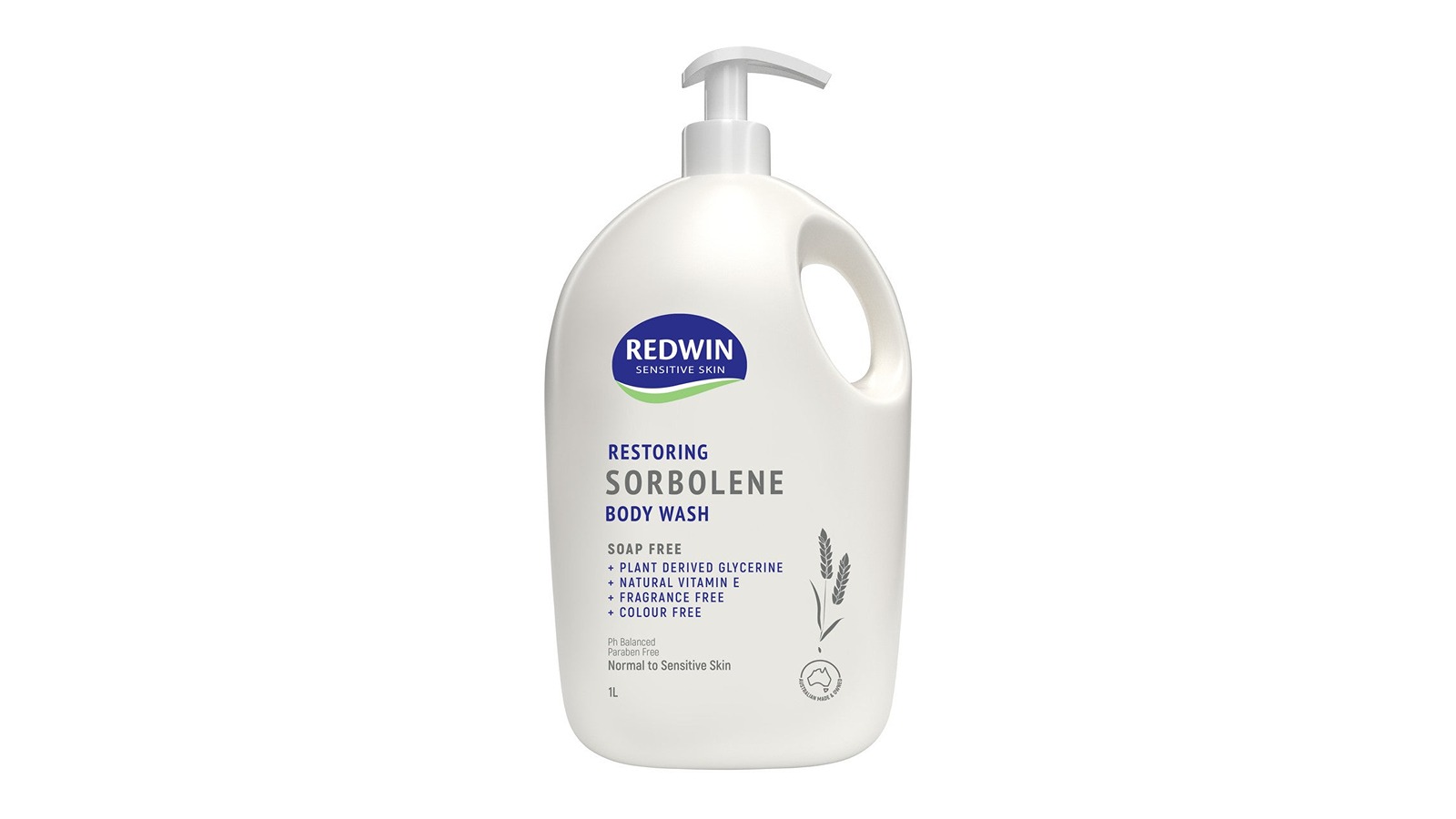 Redwin Sorbolene Body Wash with Vitamin E for Sensitive Skin - 1 Litre