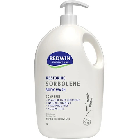 Redwin Sorbolene Body Wash with Vitamin E for Sensitive Skin - 1 Litre