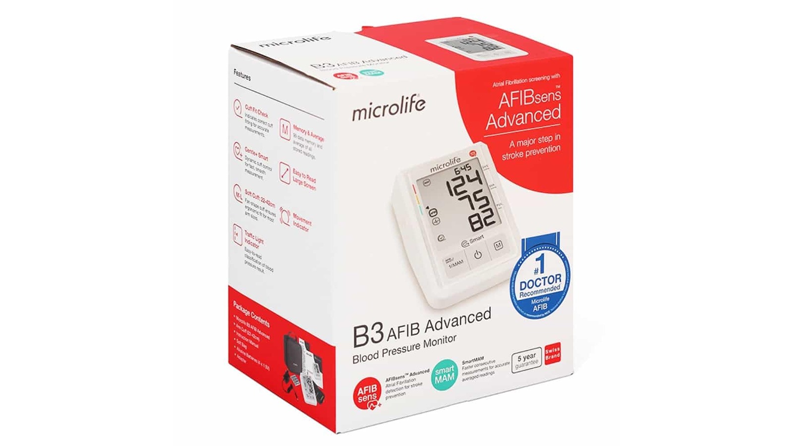 Microlife Able B3 AFIB Advanced Upper Arm Blood Pressure Monitor with Atrial Fibrillation Detection