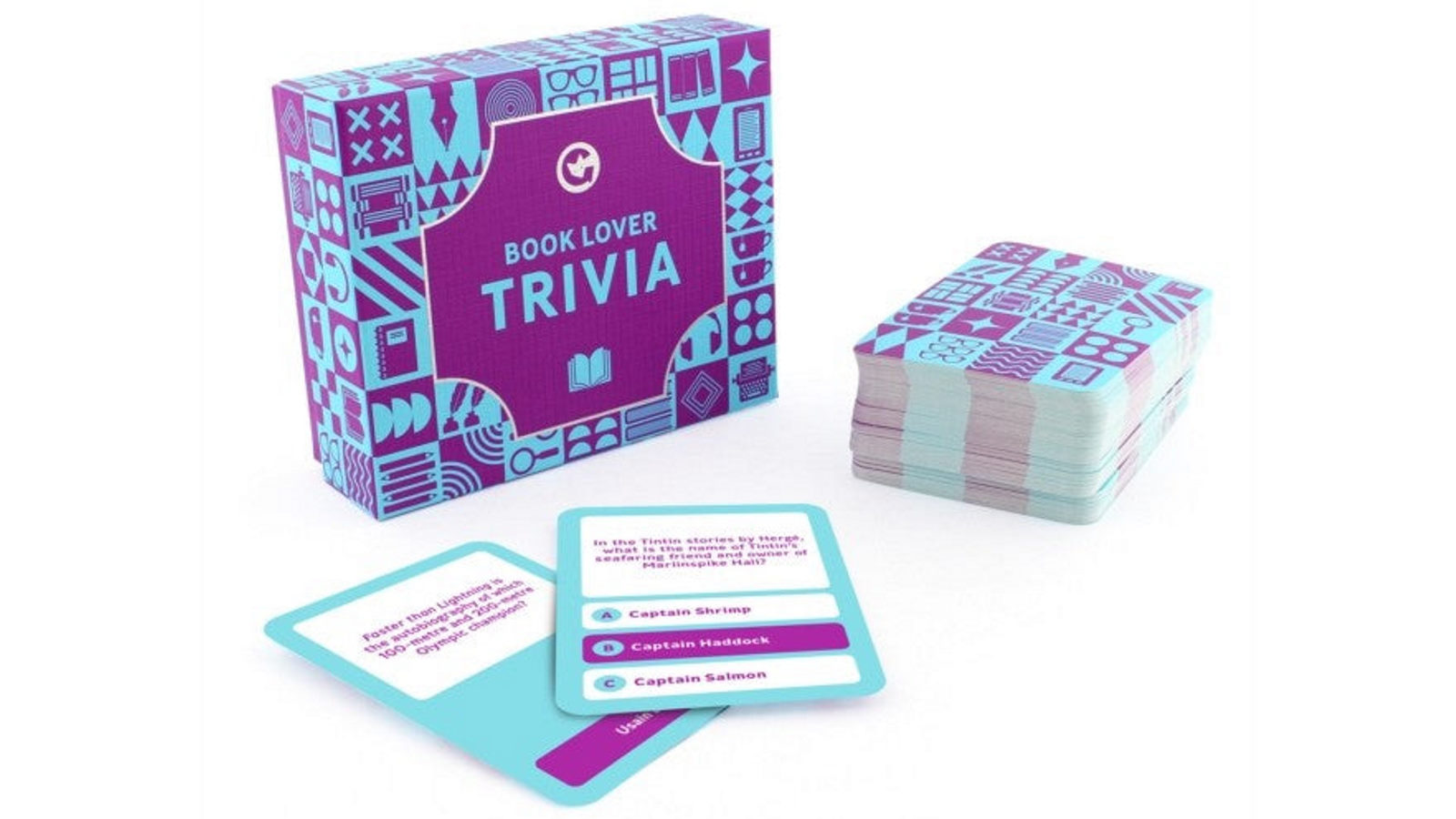 Ginger Fox Book Lover Trivia Card Game with 100 Cards