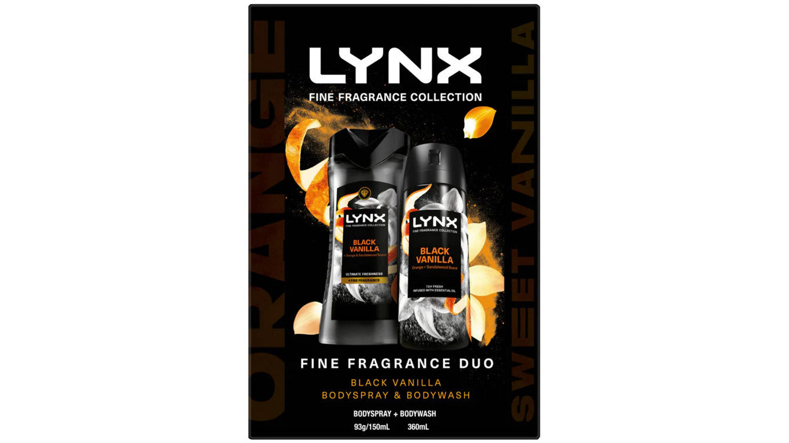 Lynx Black Duo Gift Set with Body Spray and Body Wash - 565ml