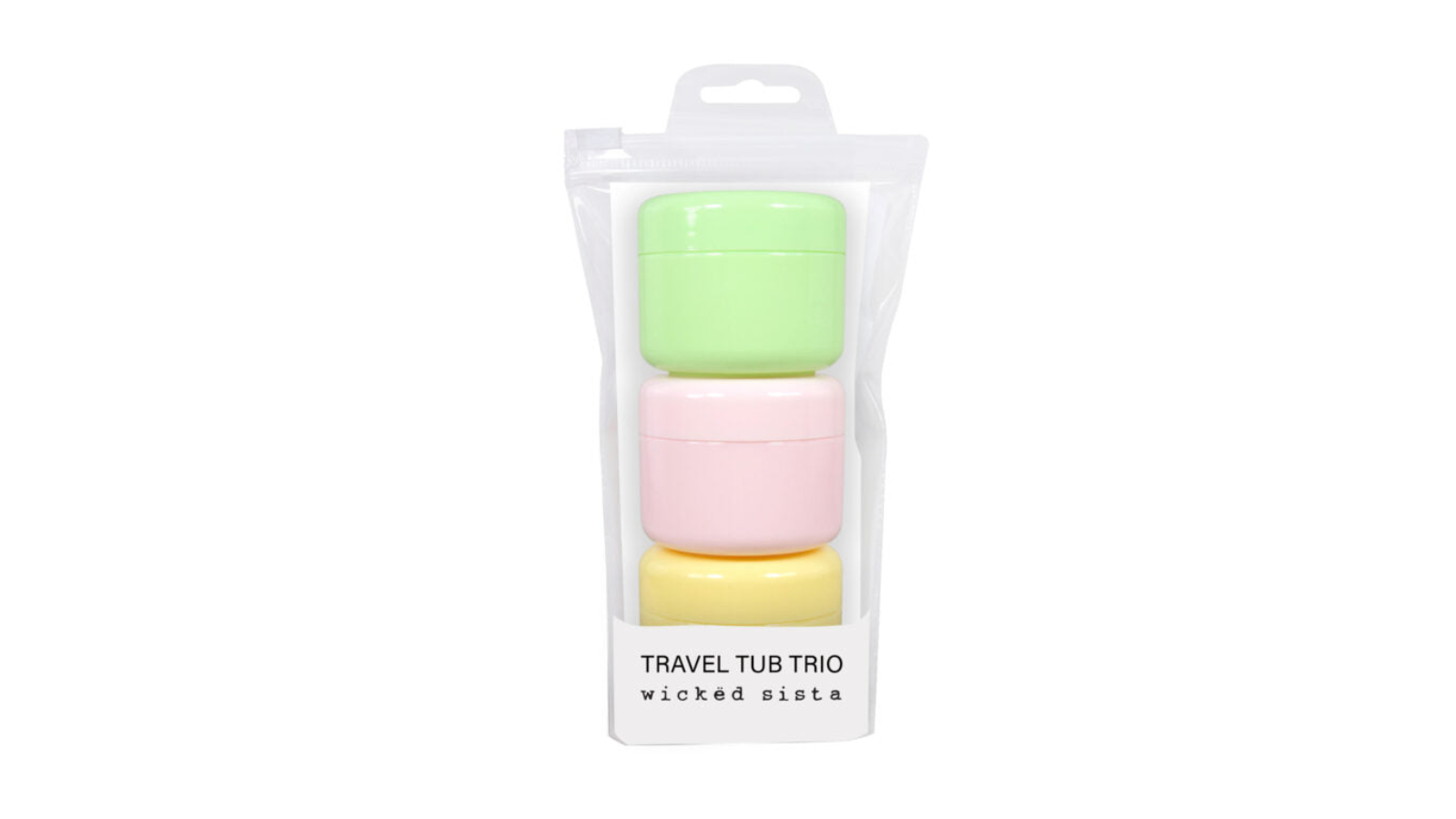 Wicked Sista Travel Tub Trio for Cream and Lotion - 50ml