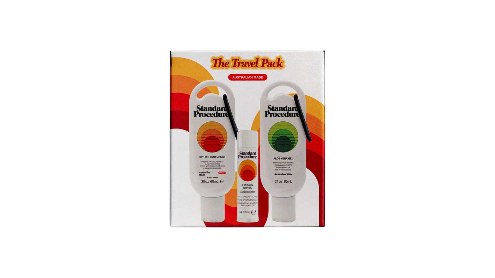 Standard Procedure Travel Pack with SPF 50+ Sunscreen and Aloe Vera Gel