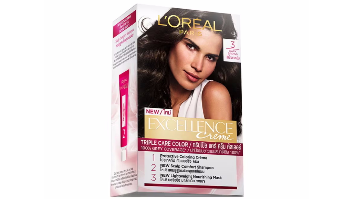 L'Oreal Paris Excellence Creme Permanent Hair Colour - 3 Darkest Brown