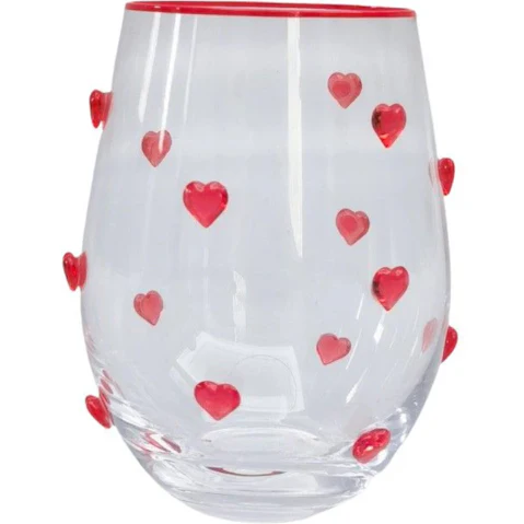 Kaya 12cm Bow Stemless Glass - Red
