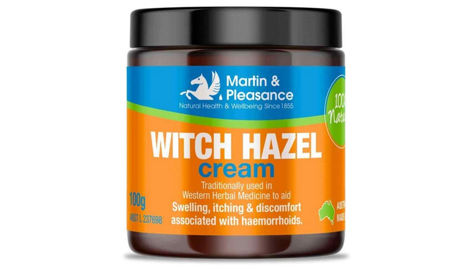 Martin and Pleasance 100g Witch Hazel Cream for Soothing Skin Relief