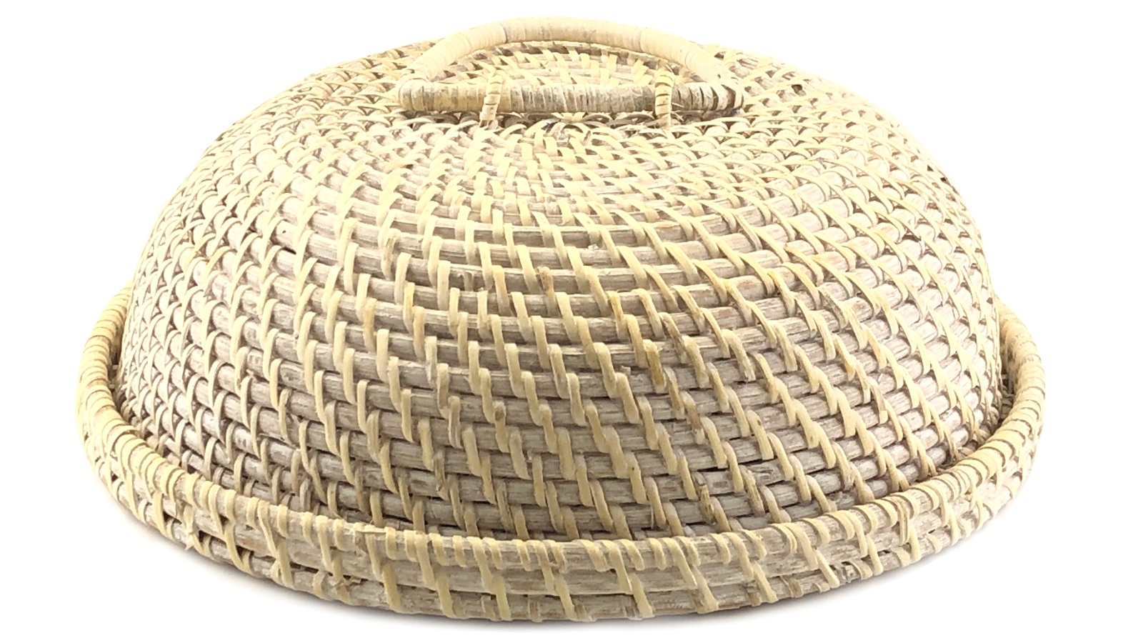 Nova Star Rattan Tray & Dome Cover Set White Wash - 2 Piece