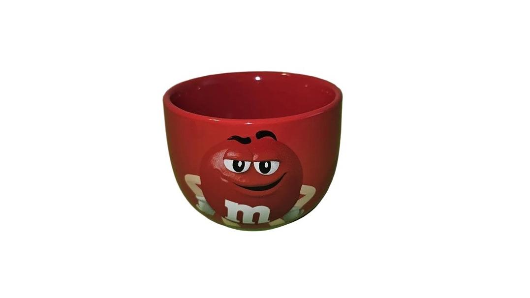 M and M Red Character Ceramic Candy Snack Dish Bowl