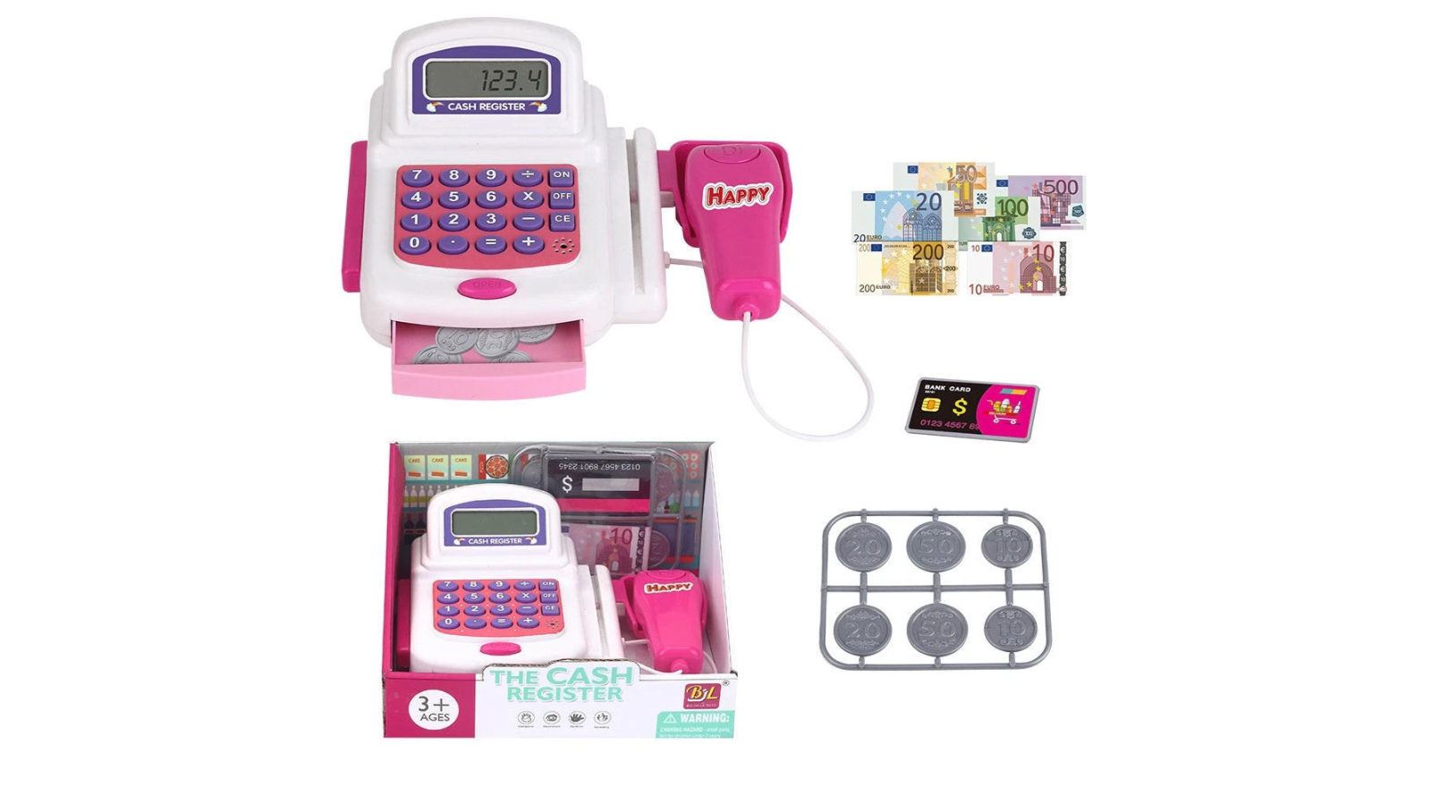 Simply for me Kids Toy Cash Register with Light and Music