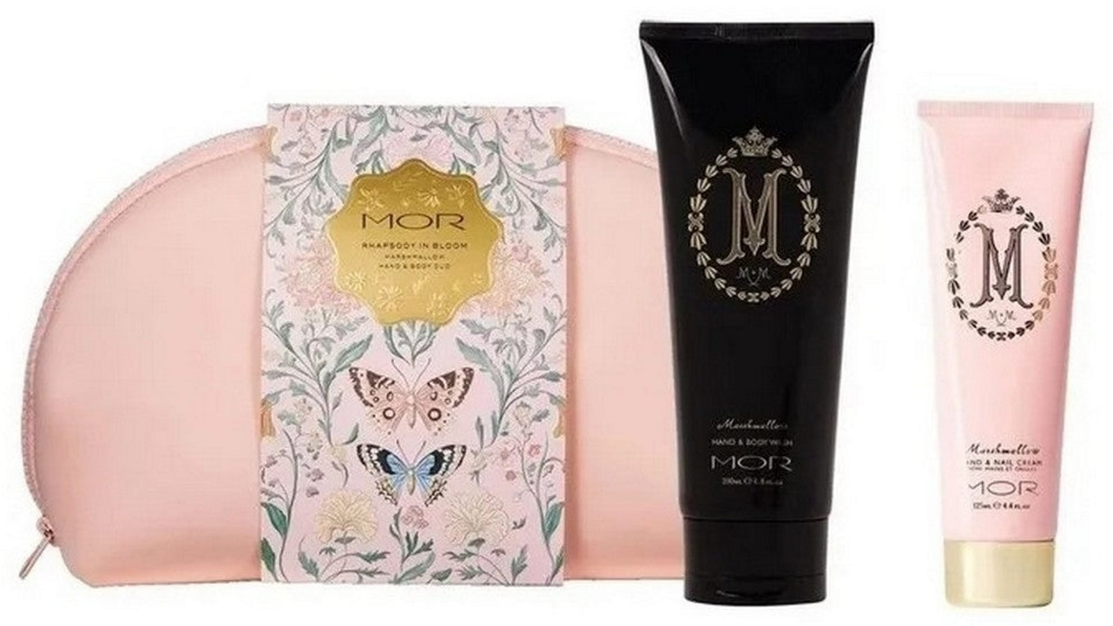 Mor 2 x 500ml Marshmallow Hand and Body Duo Wash and Milk Set