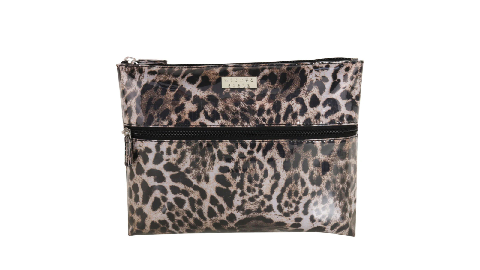 Wicked Sista X-Large Classic Leopard Flat Double Zipper Bag