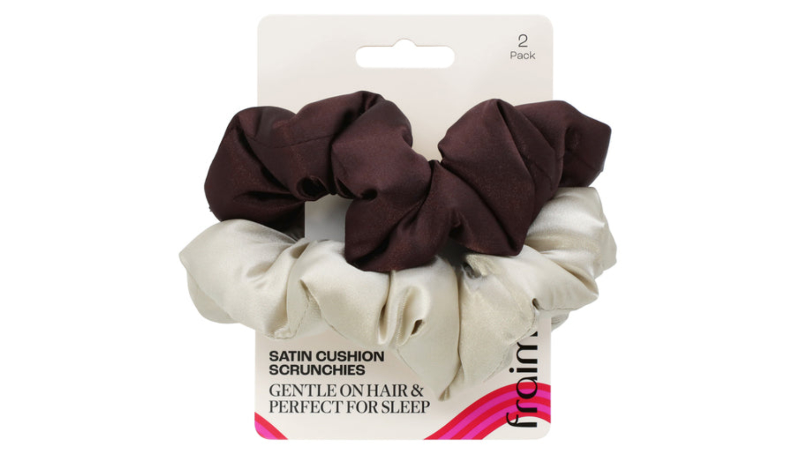 Fraim Pack of 2 Satin Cushion Scrunchie