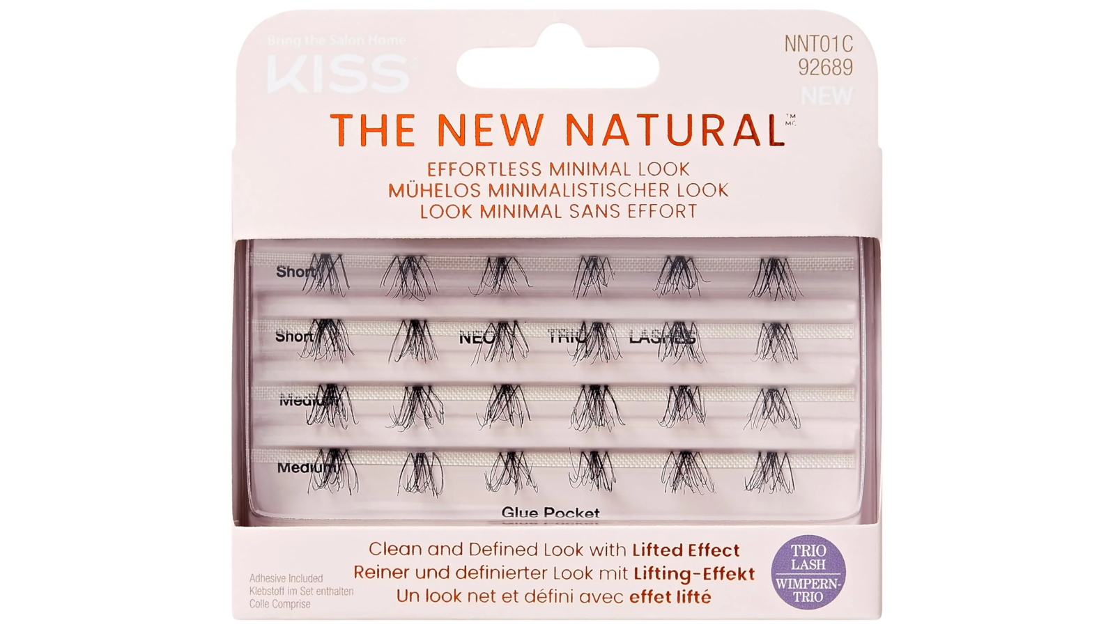 Kiss The New Natural Trio Lash False Eyelashes - Short/Medium/Long 30-Pack