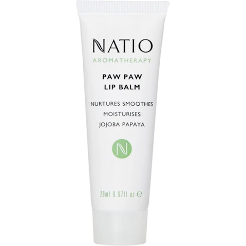 Natio Aromatherapy Paw Paw Lip Balm for Dry Chapped Lips - 20g
