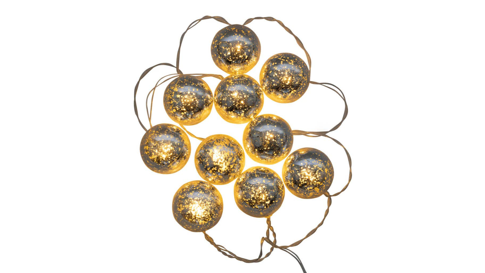 Arlec 10 Piece Battery-Operated Clear Ball String Light