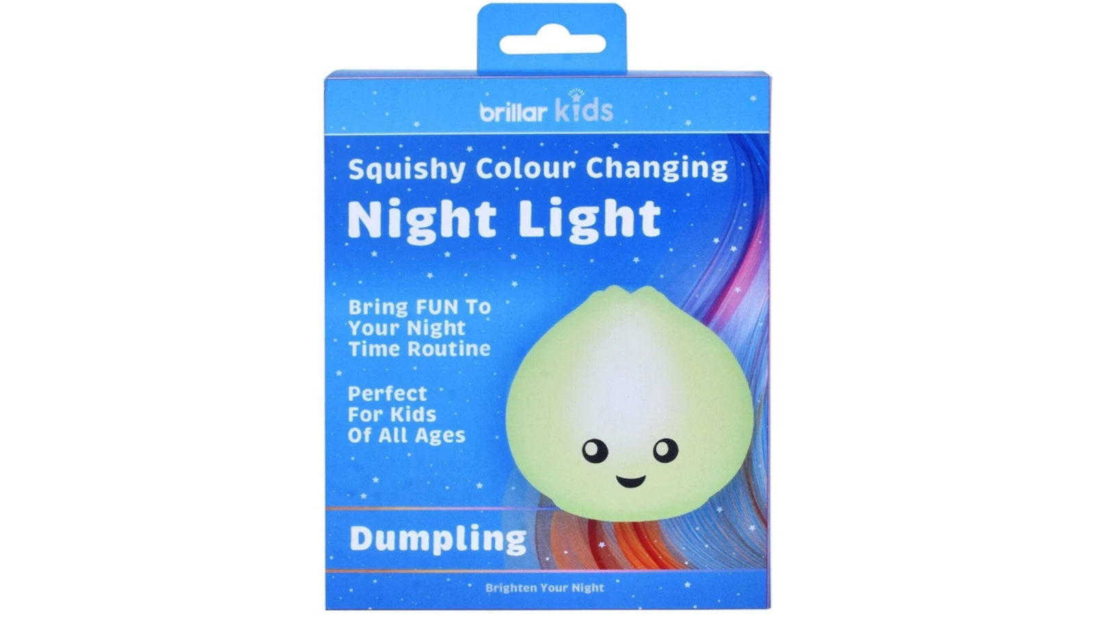 Brillar Cute Squishy Colour Changing Night Light for Kids Dumpling