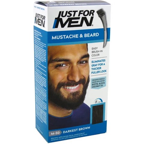 Just For Men Mustache and Beard Easy Brush-in Colour - M-50 Darkest Brown