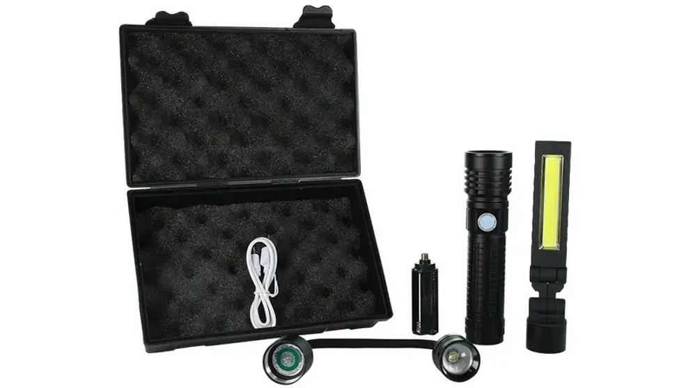 Vibe VBPLT-004 Rechargeable LED Flashlight - Black
