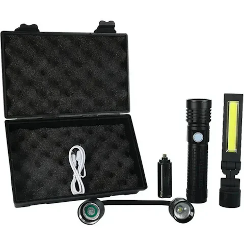 Vibe VBPLT-004 Rechargeable LED Flashlight - Black