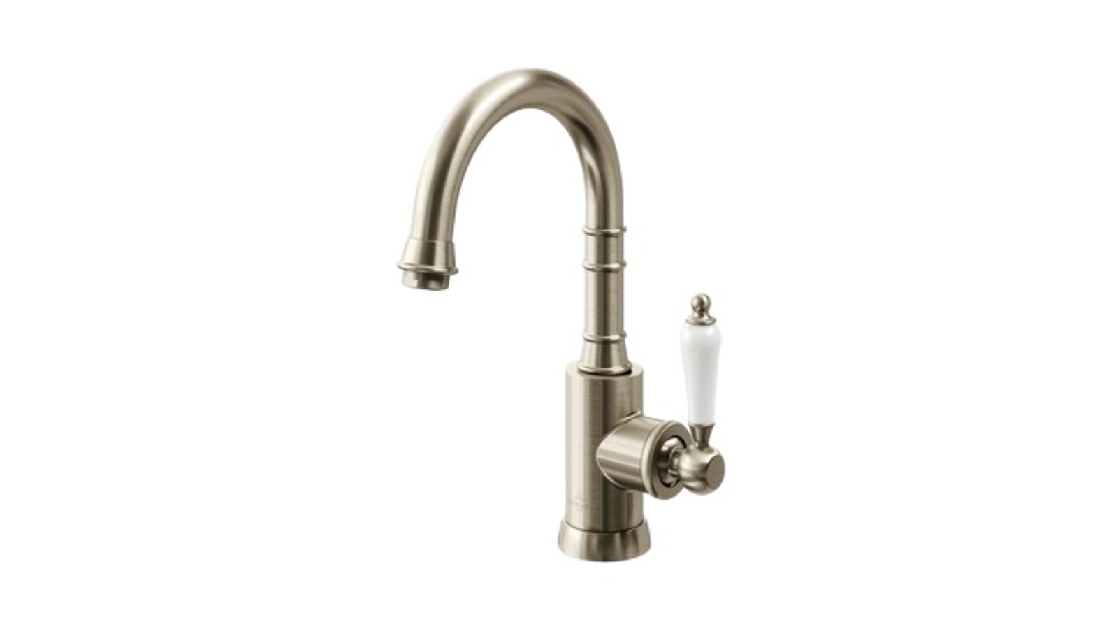 Villeroy & Boch Avia 2.0 Ceramic Gooseneck Basin Mixer - Brushed Nickel