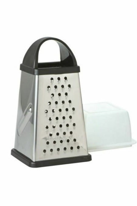 Avanti Box Grater Stainless Steel 4 Sided With Storage Container Sturdy Handle