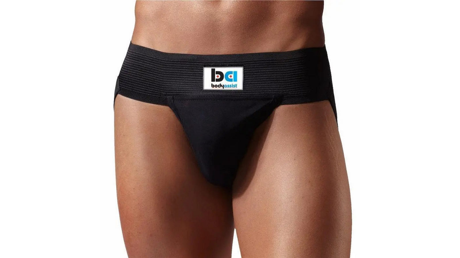 Bodyassist Black Adult Athletic Supporter - Large