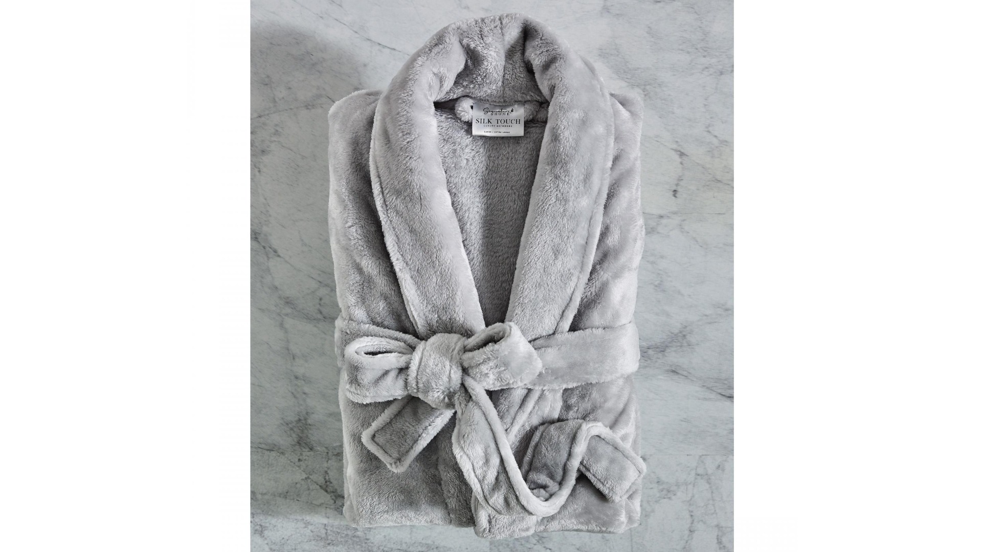 Silk Touch Silver Luxury Bathrobe
