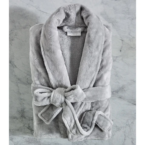 Silk Touch Silver Luxury Bathrobe