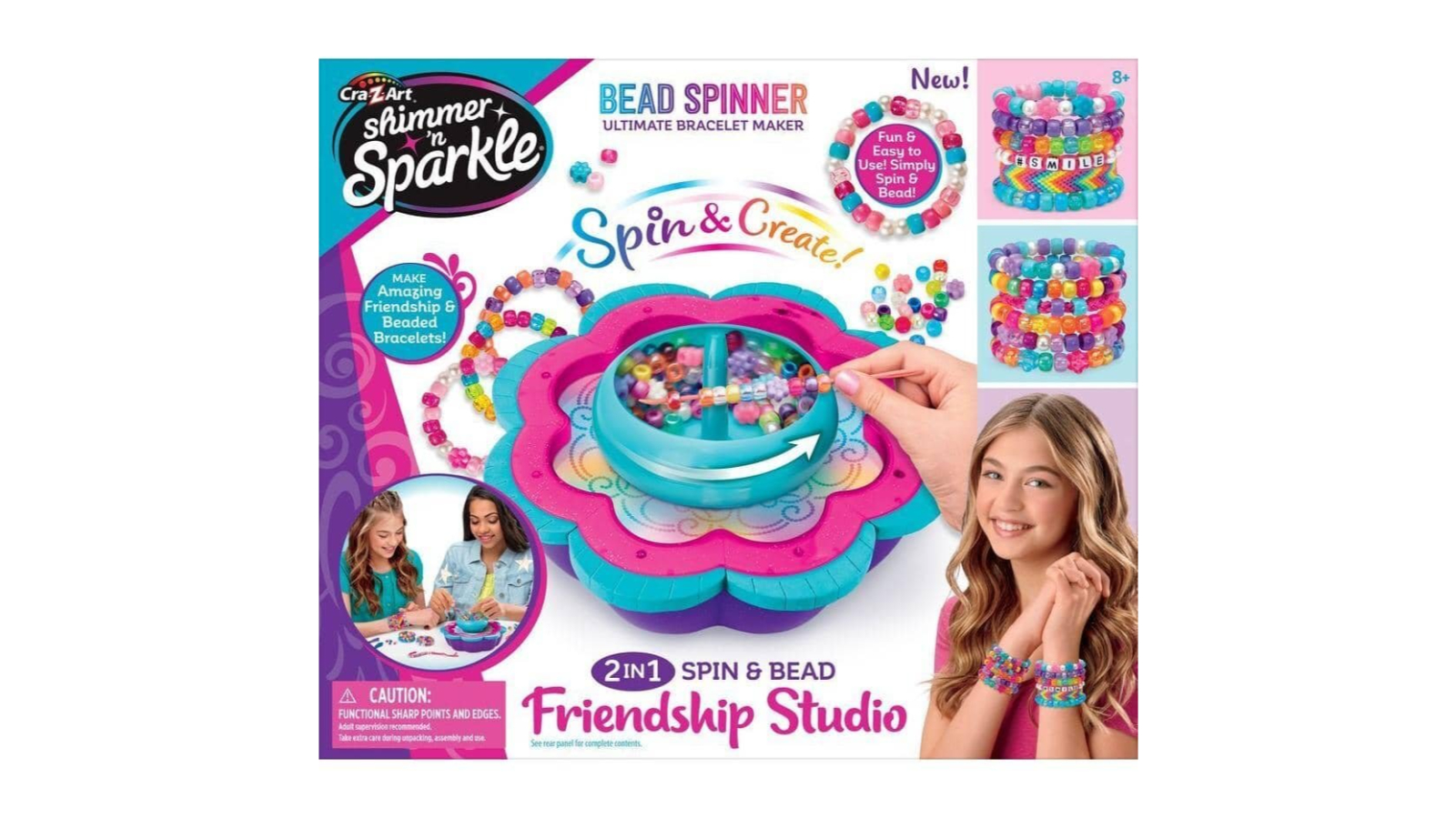 Cra-Z-Art 2-in-1 Spin and Bead Friendship Studio