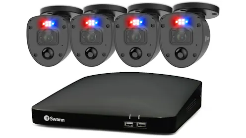 Swann Enforcer 4 Channel 1080p FHD DVR Security System with 4 Black ...
