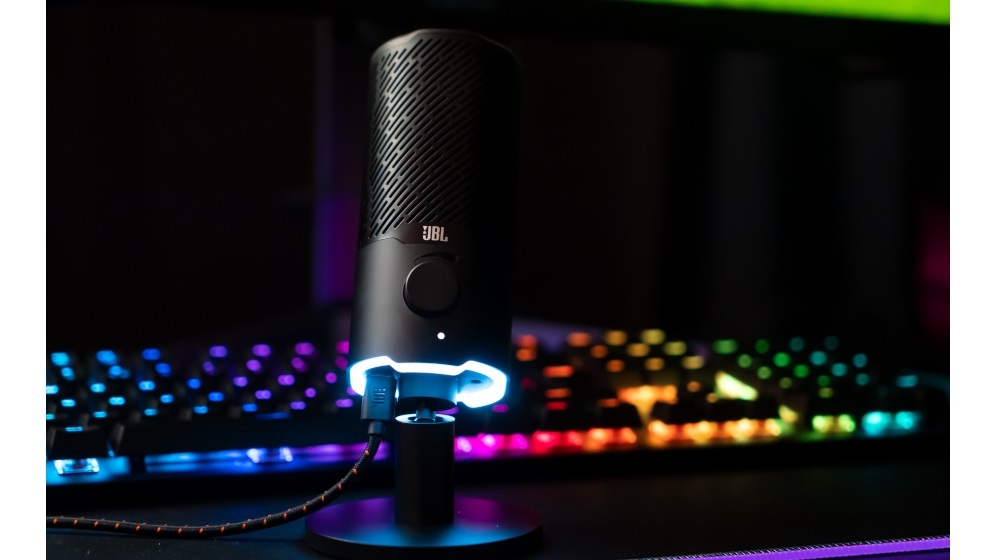 JBL Quantum Stream Dual Pattern Premium USB Microphone Harvey Norman