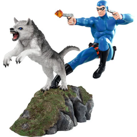 The Phantom and Devil Suit Statue - Blue
