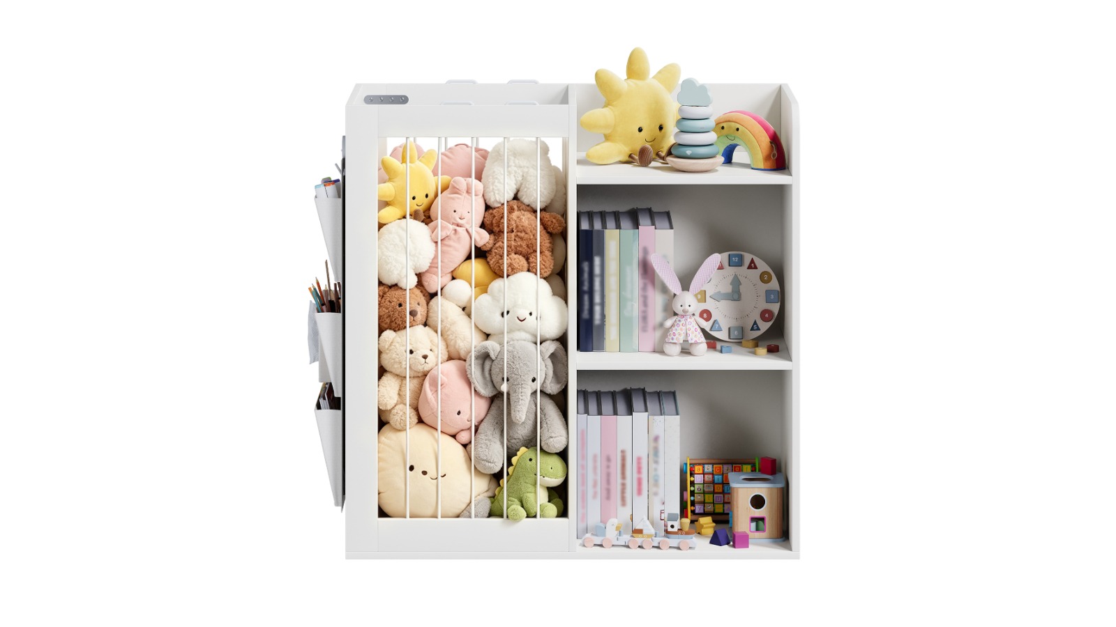 Advwin 3-in-1 Kids Bookshelf and Toy Storage