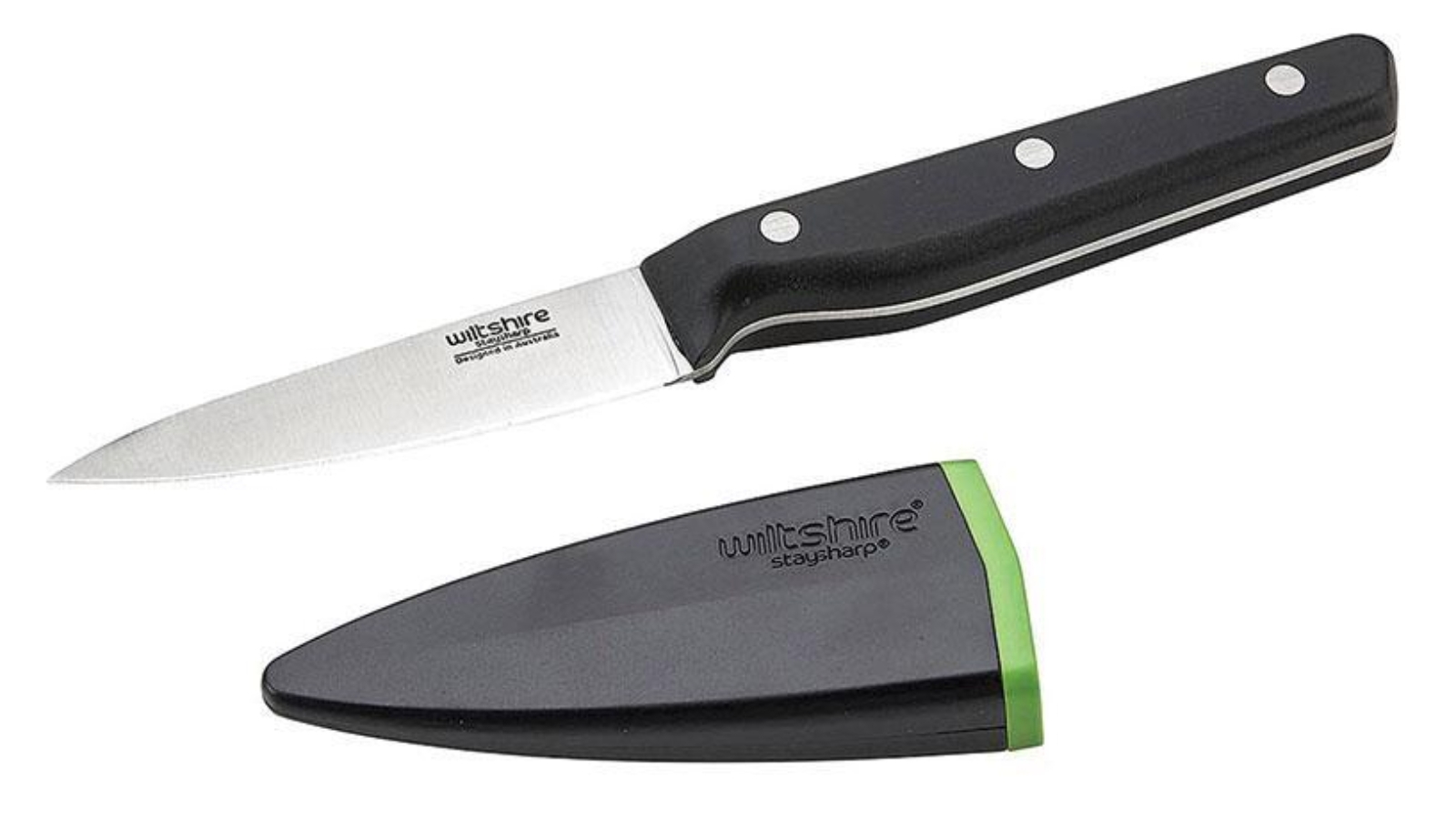 Wiltshire Staysharp  Triple Rivet Paring Knife with Sharpener - 9cm